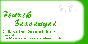 henrik bessenyei business card